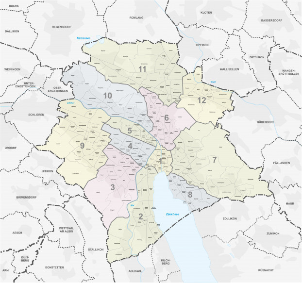 Stadt Zürich Kreise